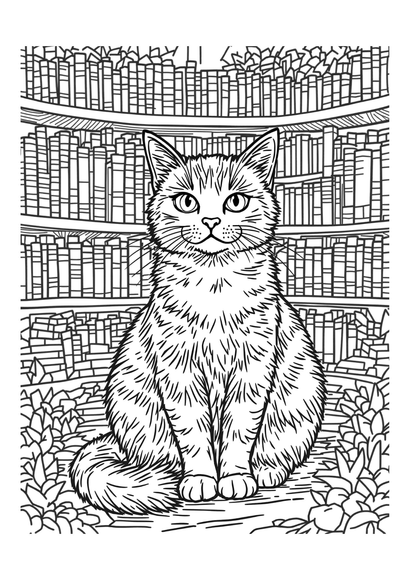 Kitten Coloring Page 12