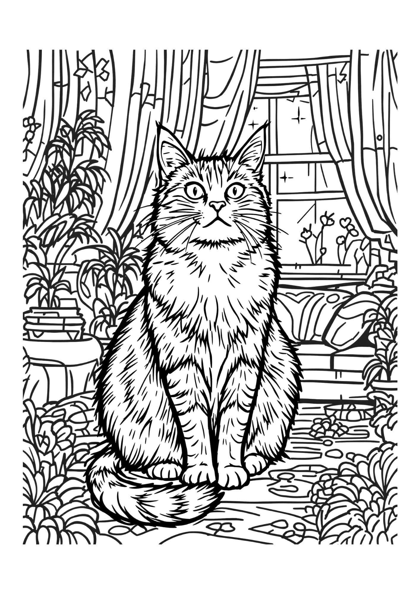 Kitten Coloring Page 14