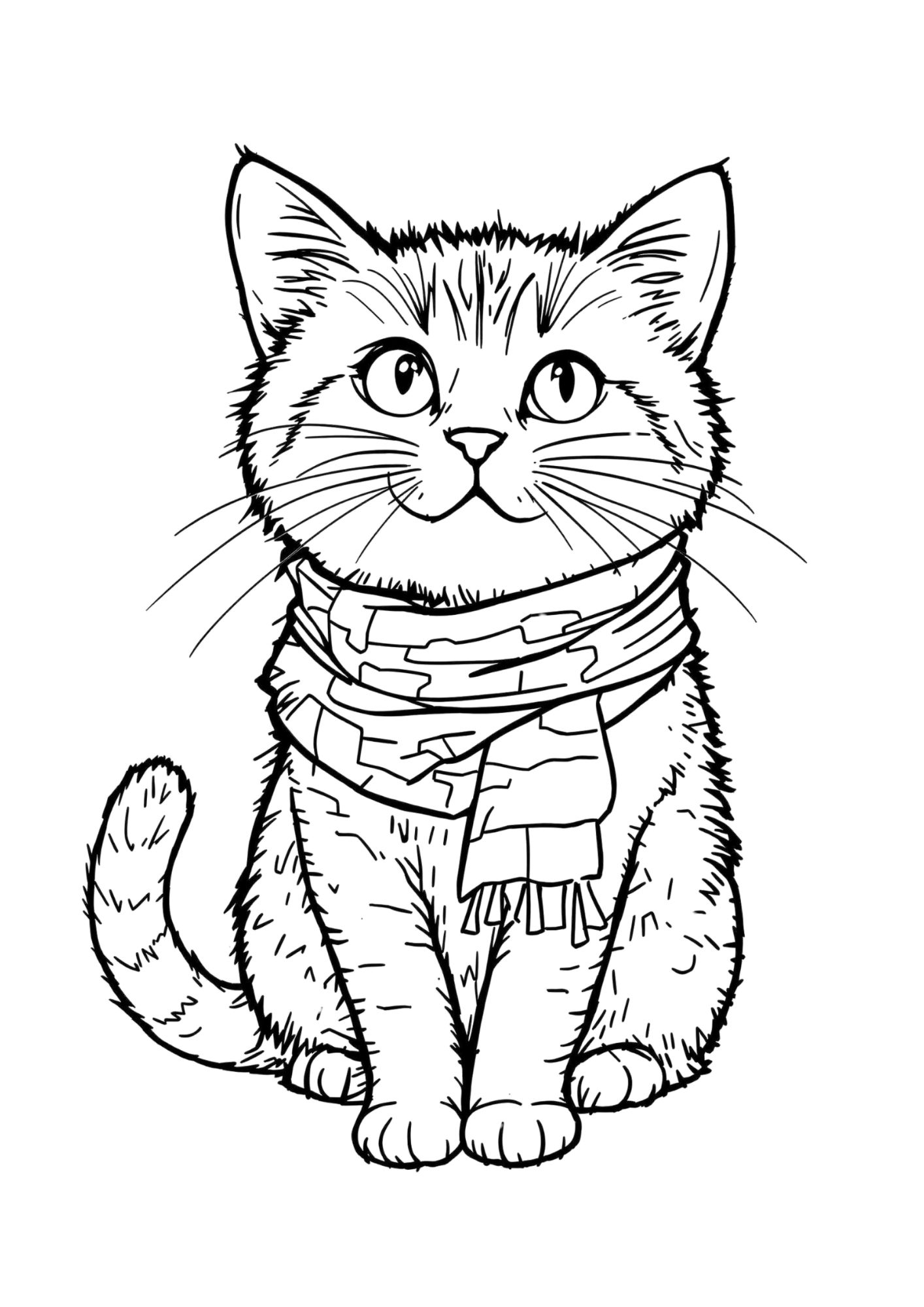 Kitten Coloring Page 15