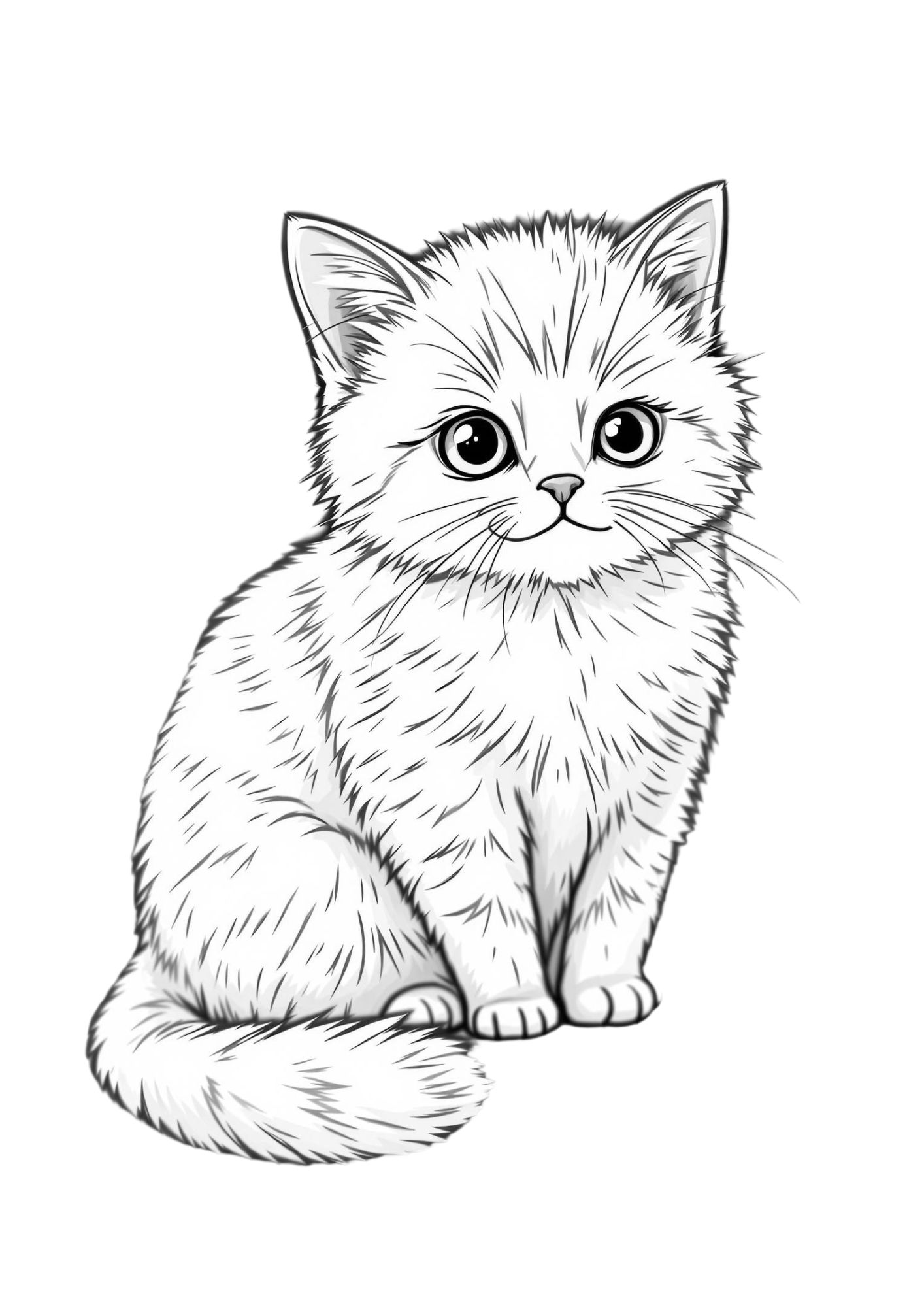 Kitten Coloring Page 17