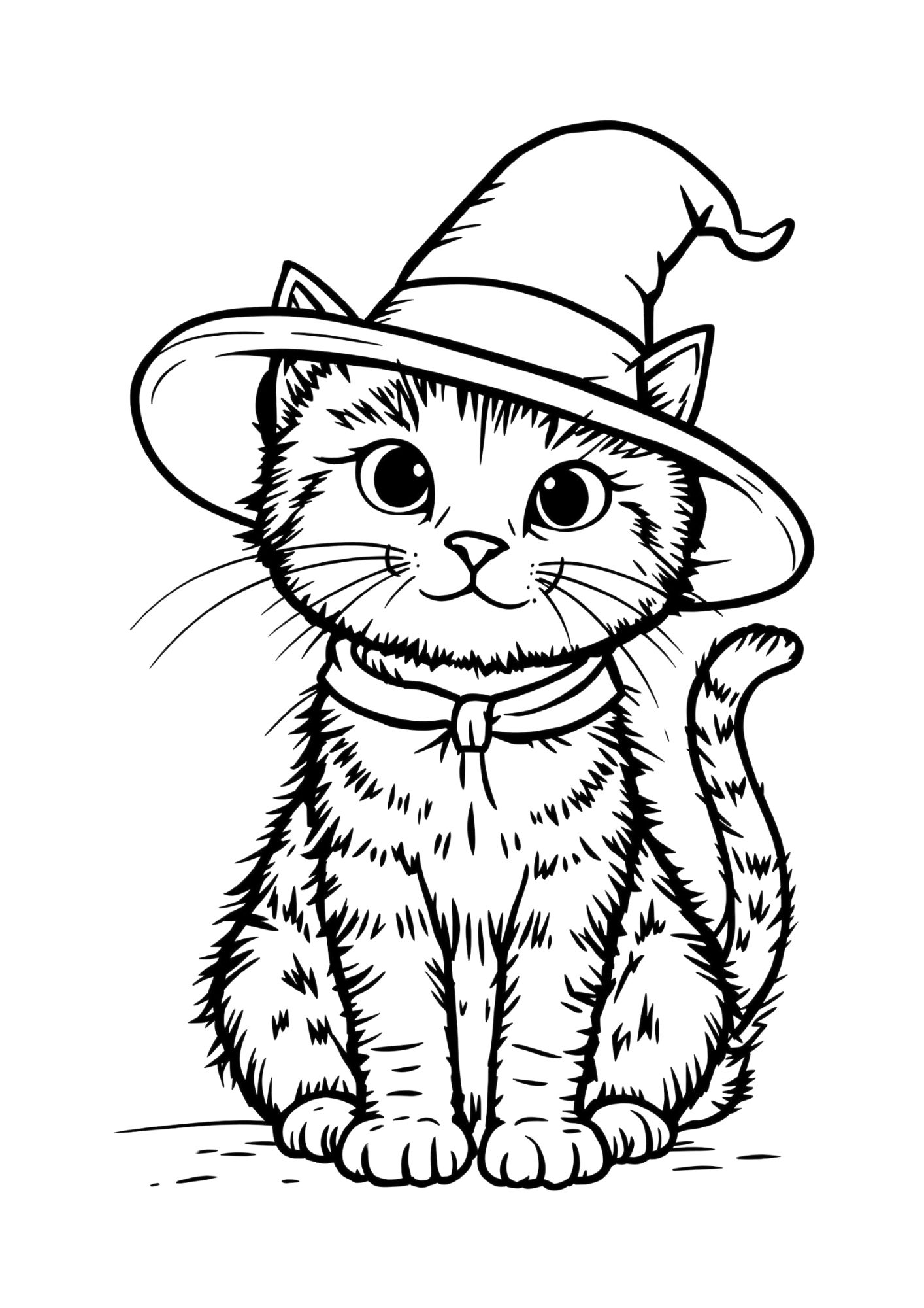 Kitten Coloring Page 4