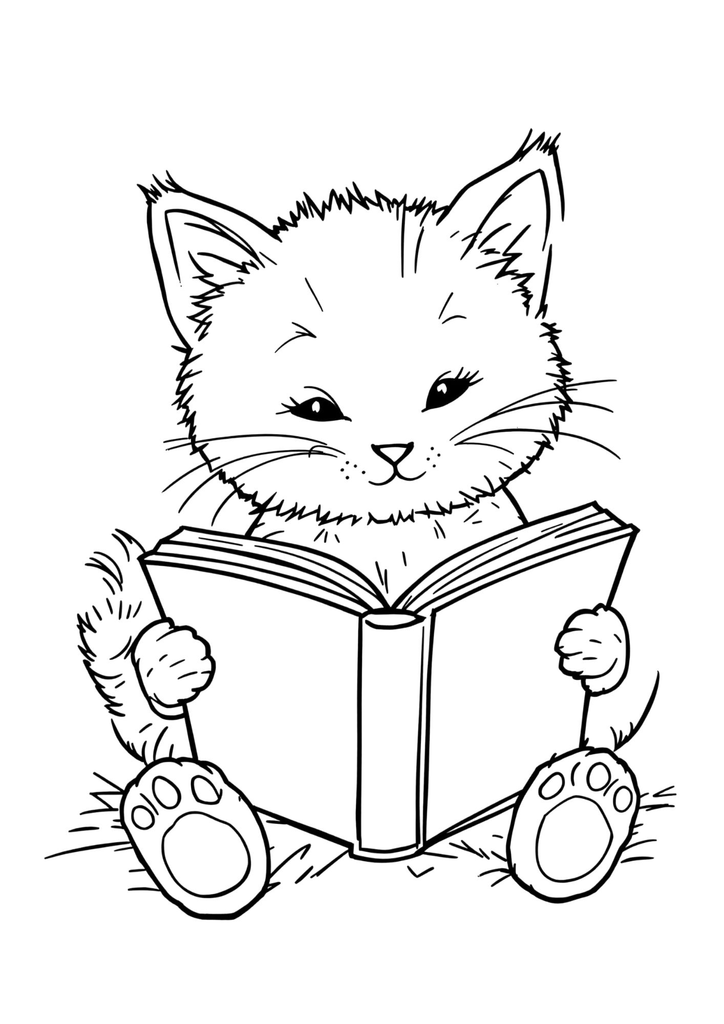 Kitten Coloring Page 5