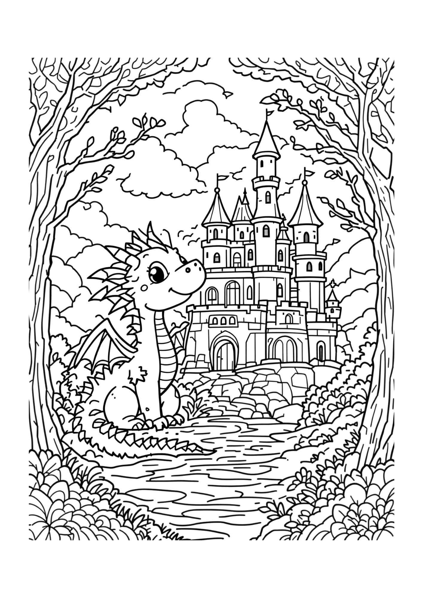 Dragon Coloring Page 10