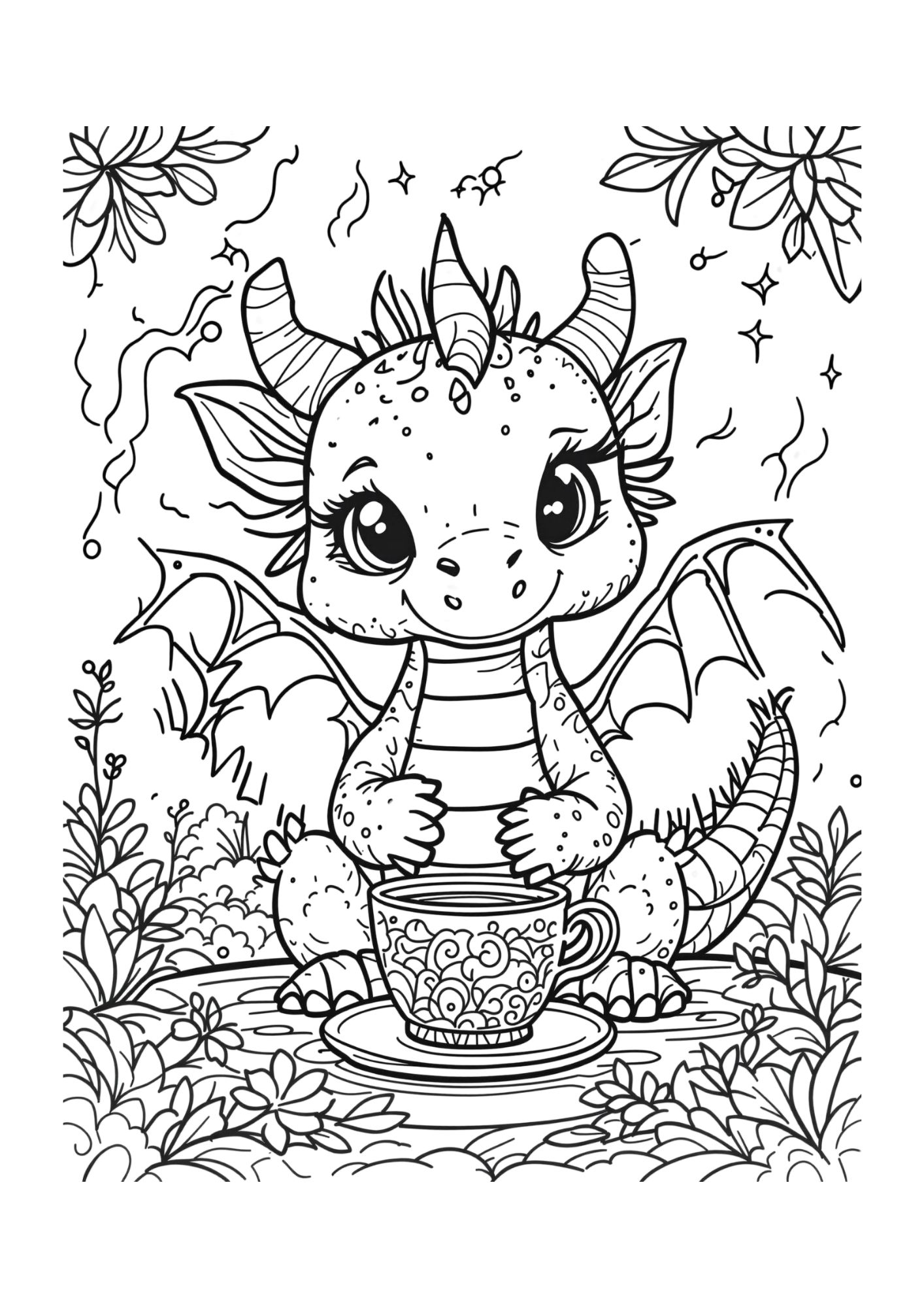 Dragon Coloring Page 7