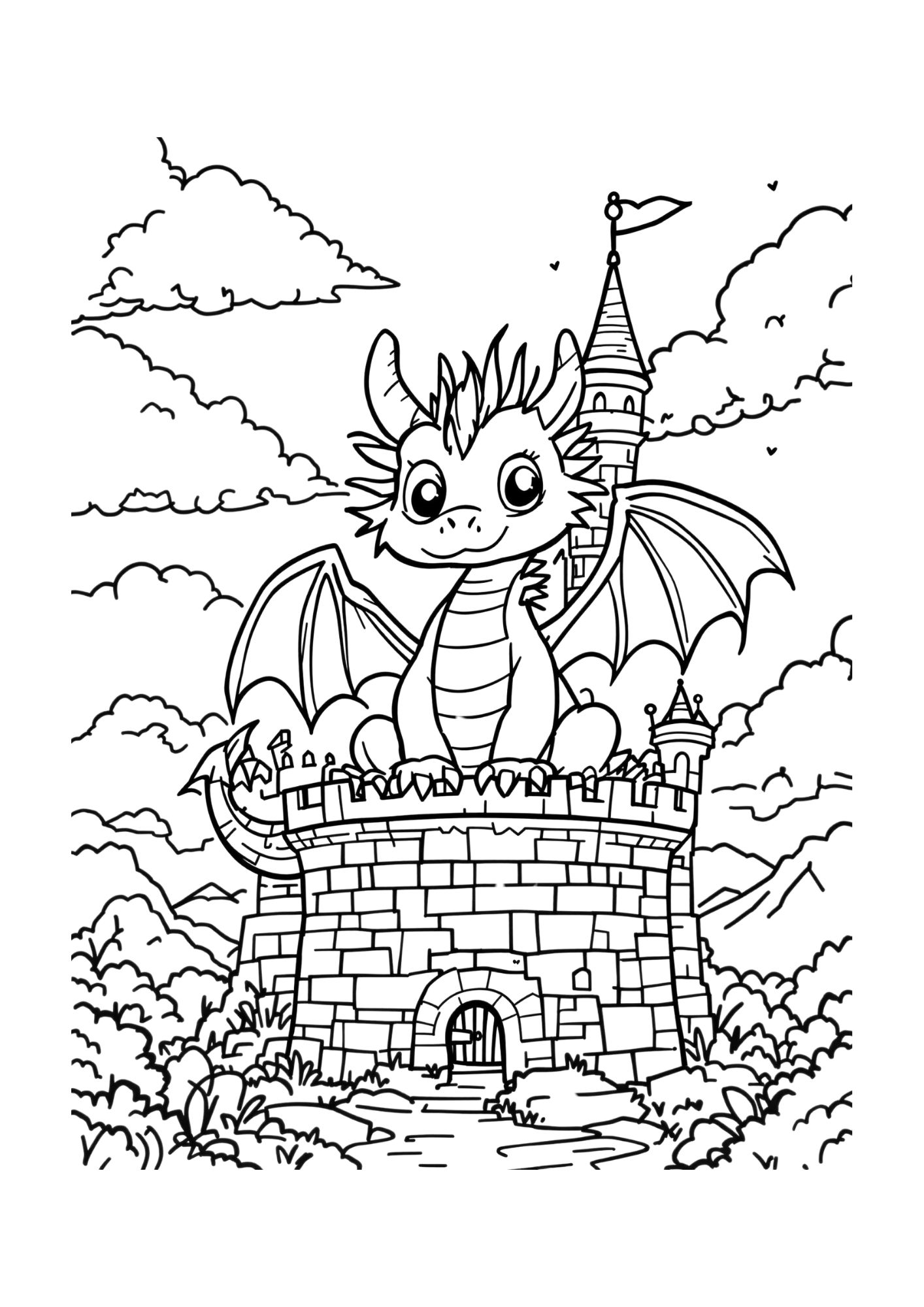 Dragon Coloring Page 8