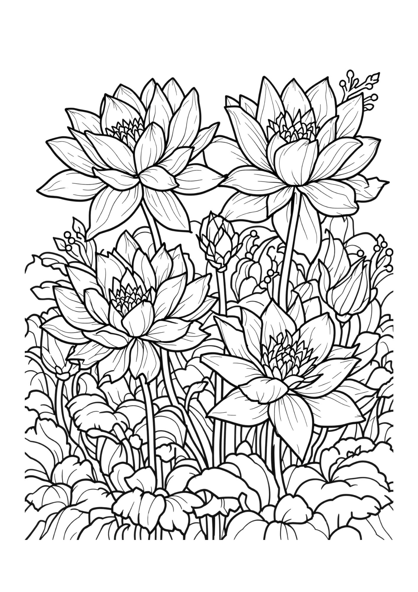 Flower Coloring Page 4